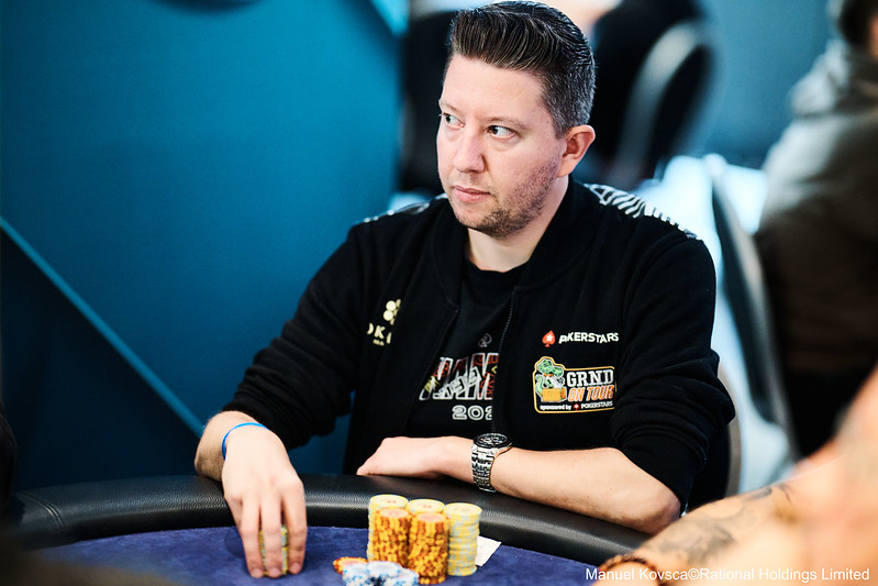 Pokerprofi Jörg Schneegaß, Teil des Team GRND beim PokerStars Open Namur Main Event