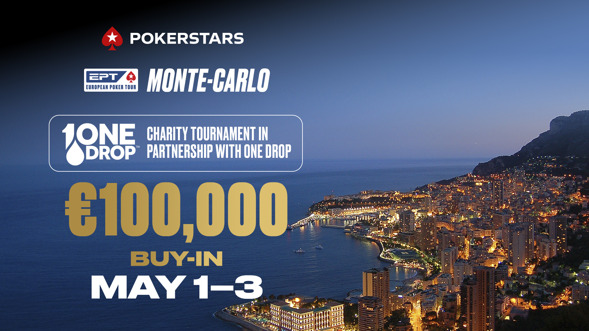 Das 100.000 € One Drop kehrt zurück! Freut euch auf die EPT Monte Carlo